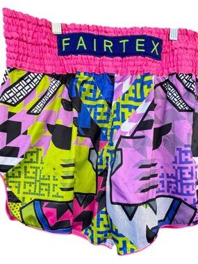 Fairtex XL Multicolor Muay Thai Boxing Shorts With Elastic Waistband